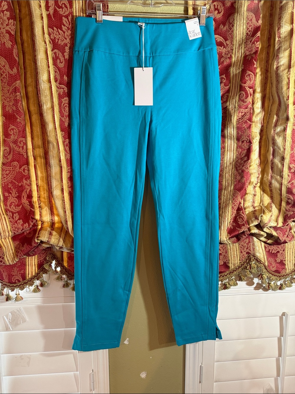 Dear Scarlet Teal Skinny Active Ponte Pants